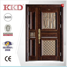2015 nuevo diseño de acero de uno y media hoja de la puerta puerta KKD-911B con acabado de aluminio de alta calidad